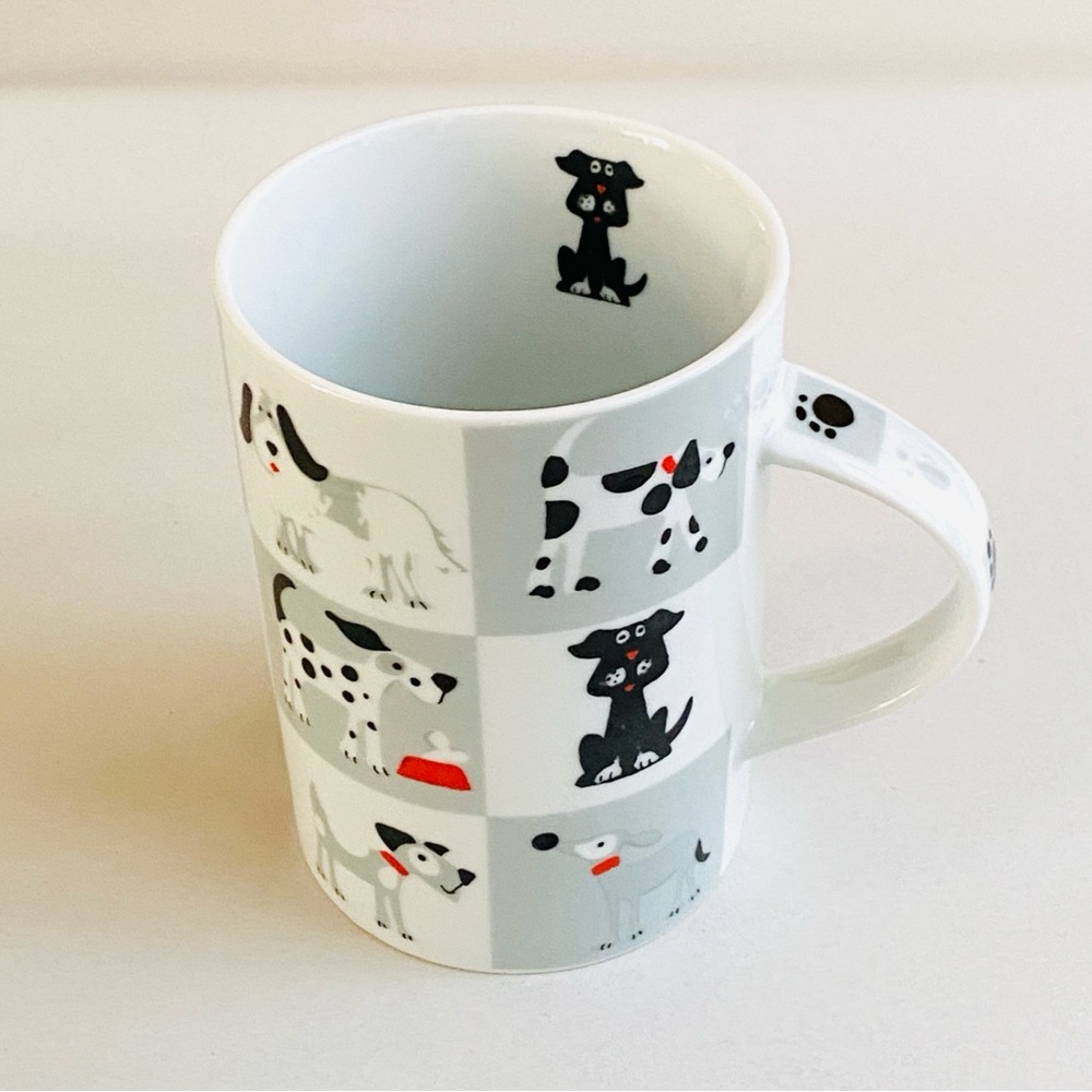 Chequered Pets Coffee Mug Dogs Design Fine Porcelain Rayware UK
